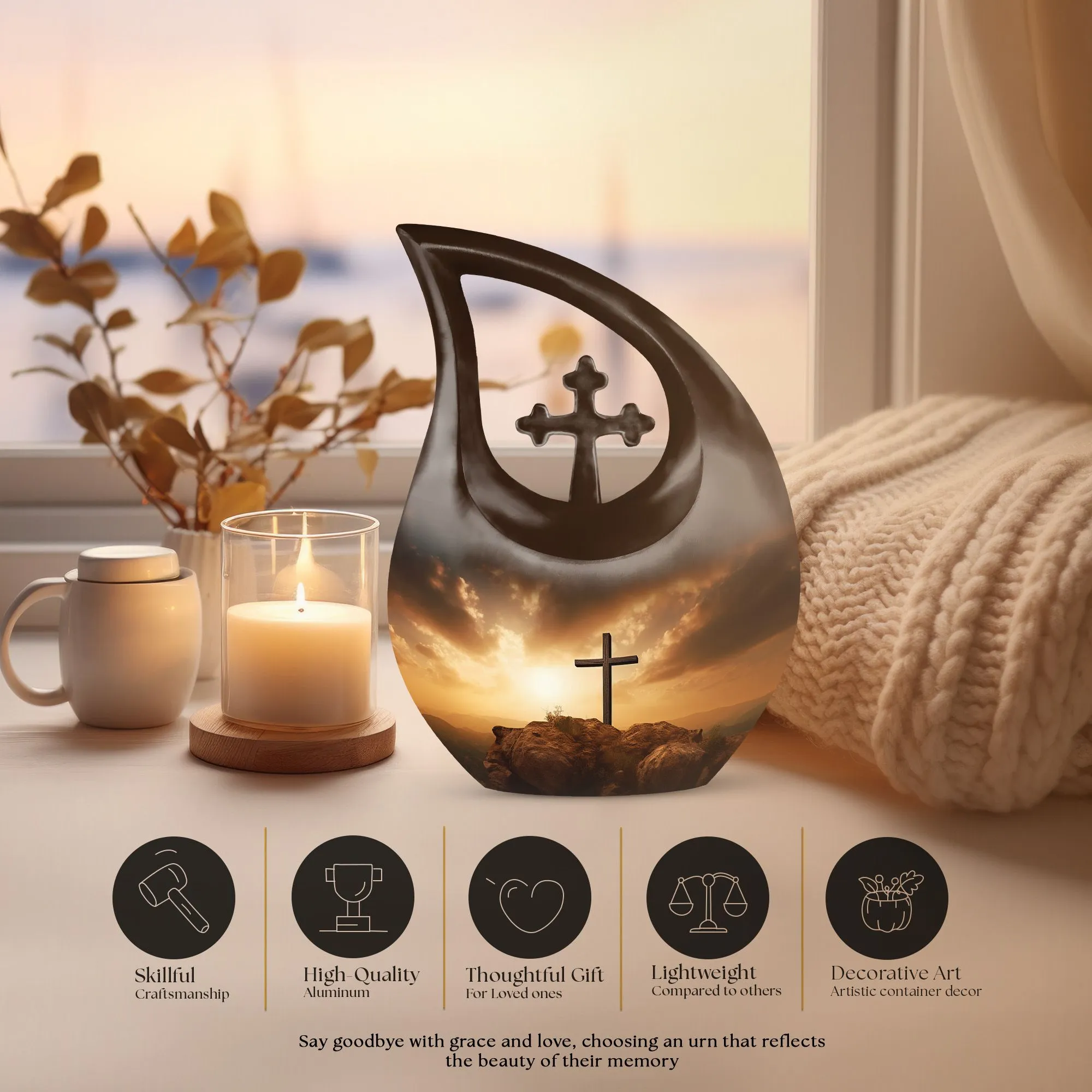 Faithful Remembrance Jesus Christ All-Faith Memorial Urn