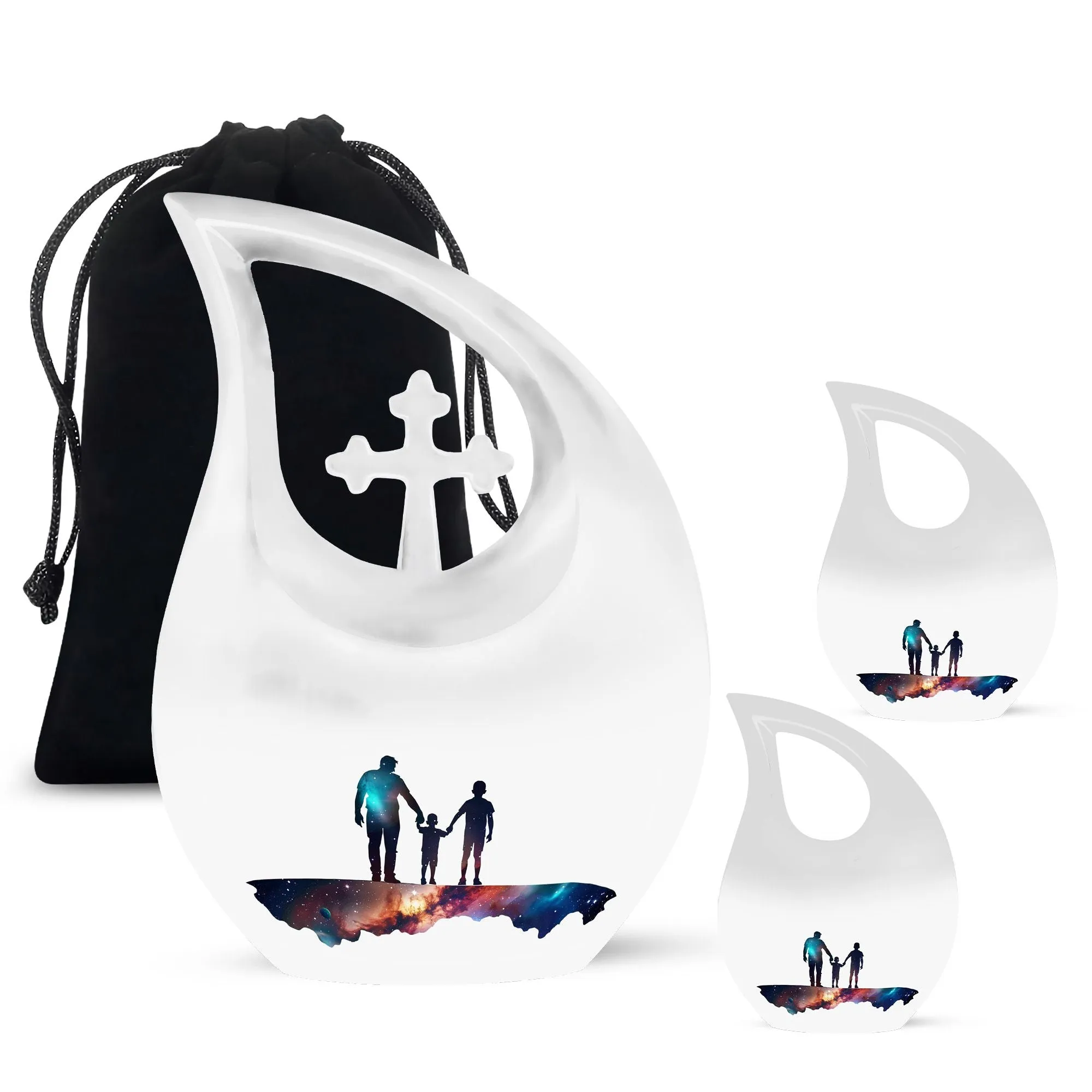 Father's Cross Drop Vase - Commemorative Memorial Affection Urn