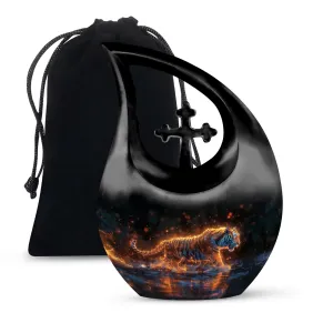 Fiery Rain Stride Urn: Small Containers For Cremated Ashes