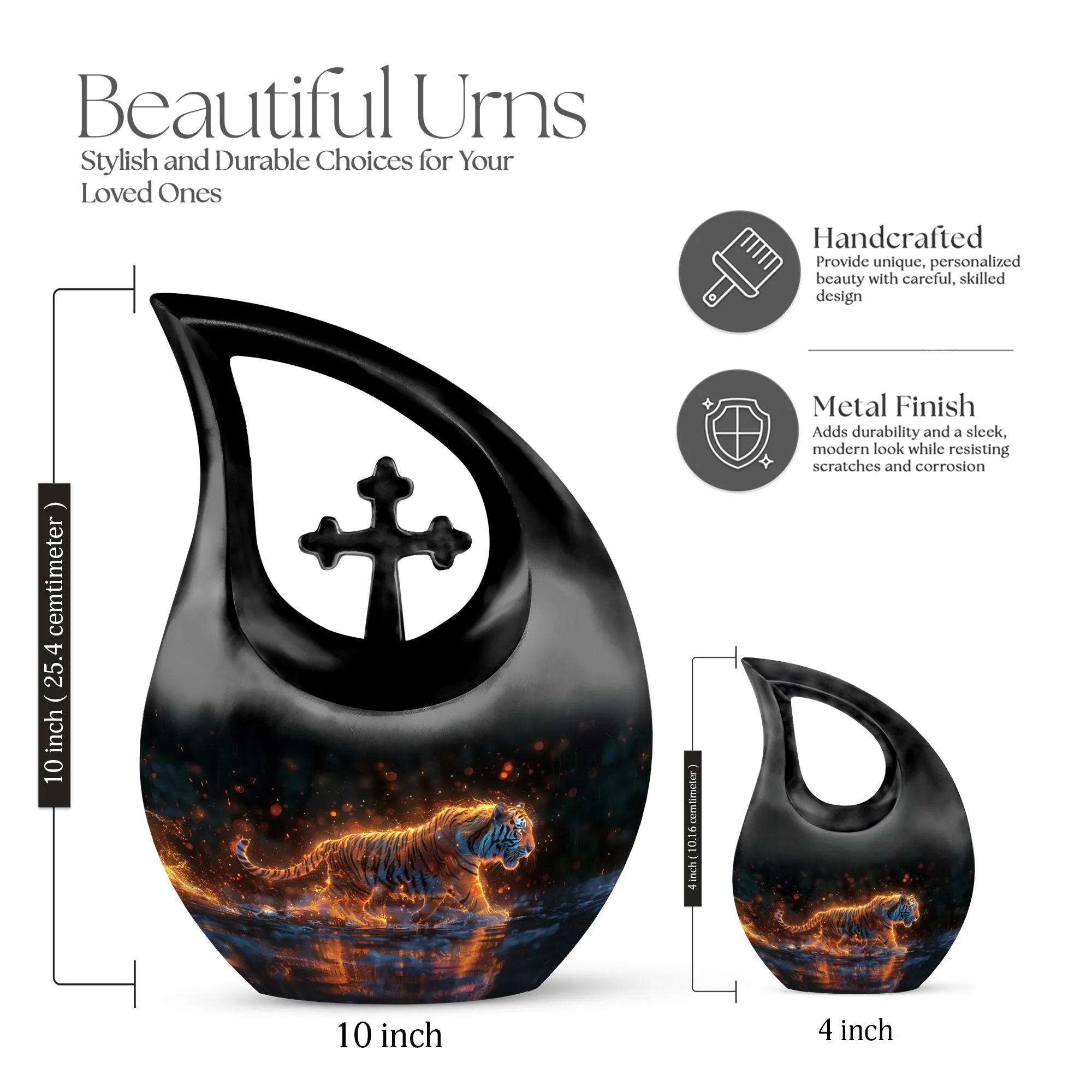 Fiery Rain Stride Urn: Small Containers For Cremated Ashes