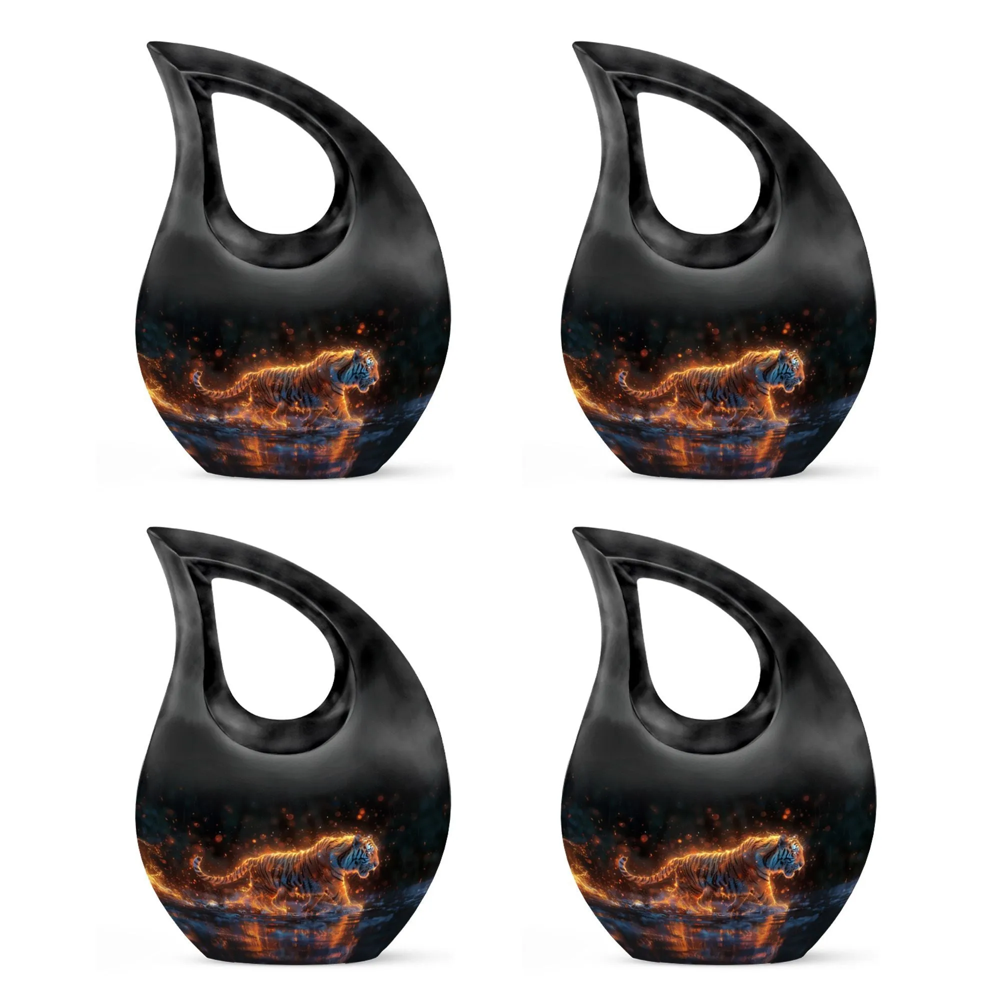 Fiery Rain Stride Urn: Small Containers For Cremated Ashes