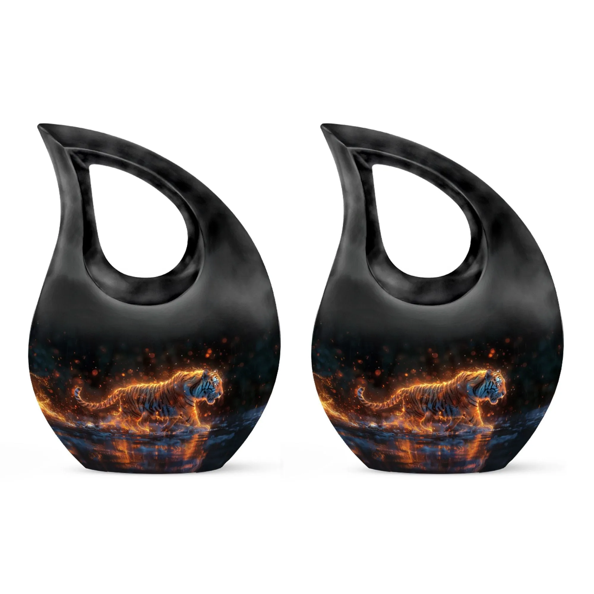 Fiery Rain Stride Urn: Small Containers For Cremated Ashes