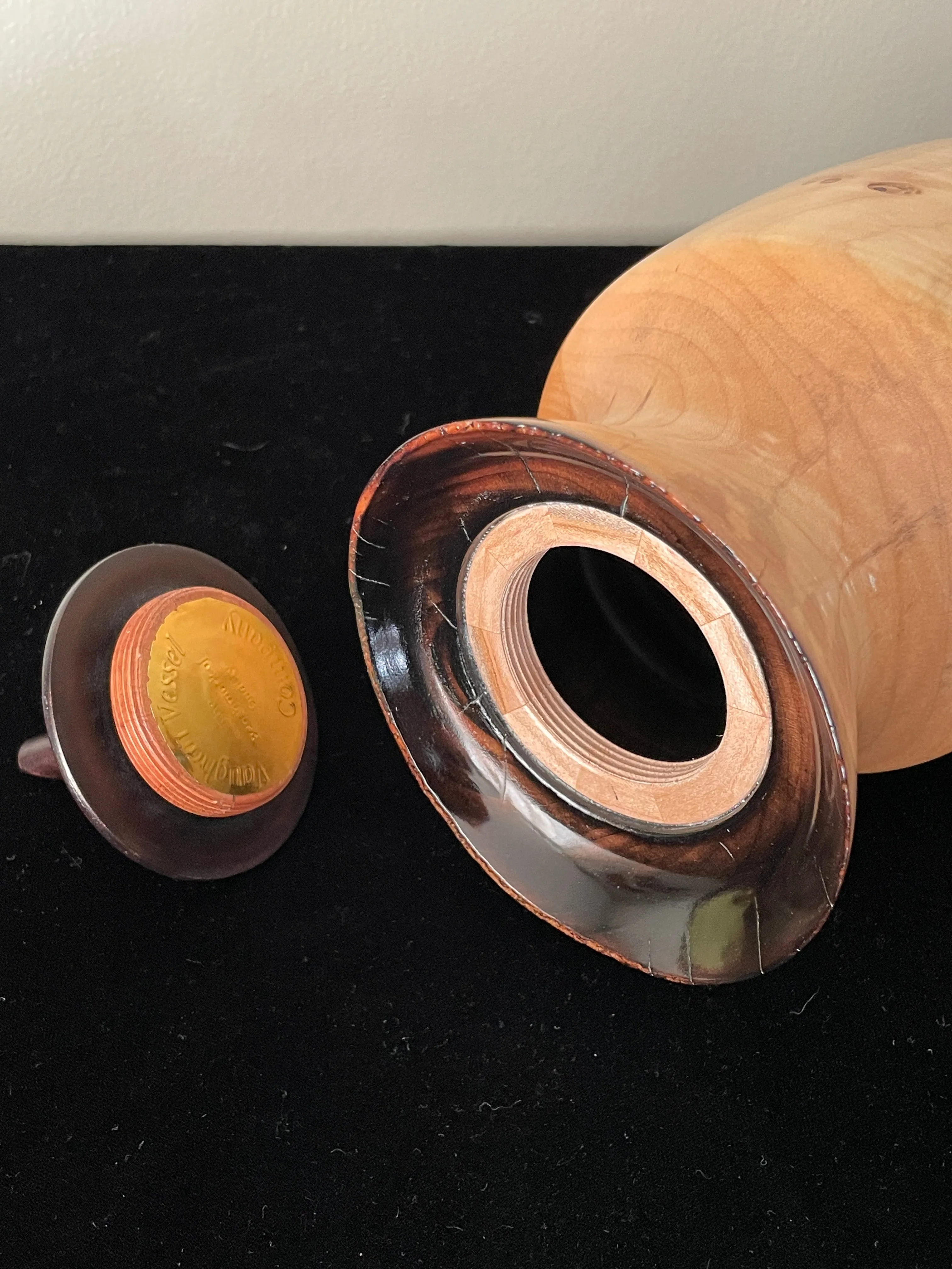 Figured Live Edge Maple Turned Pet Urn