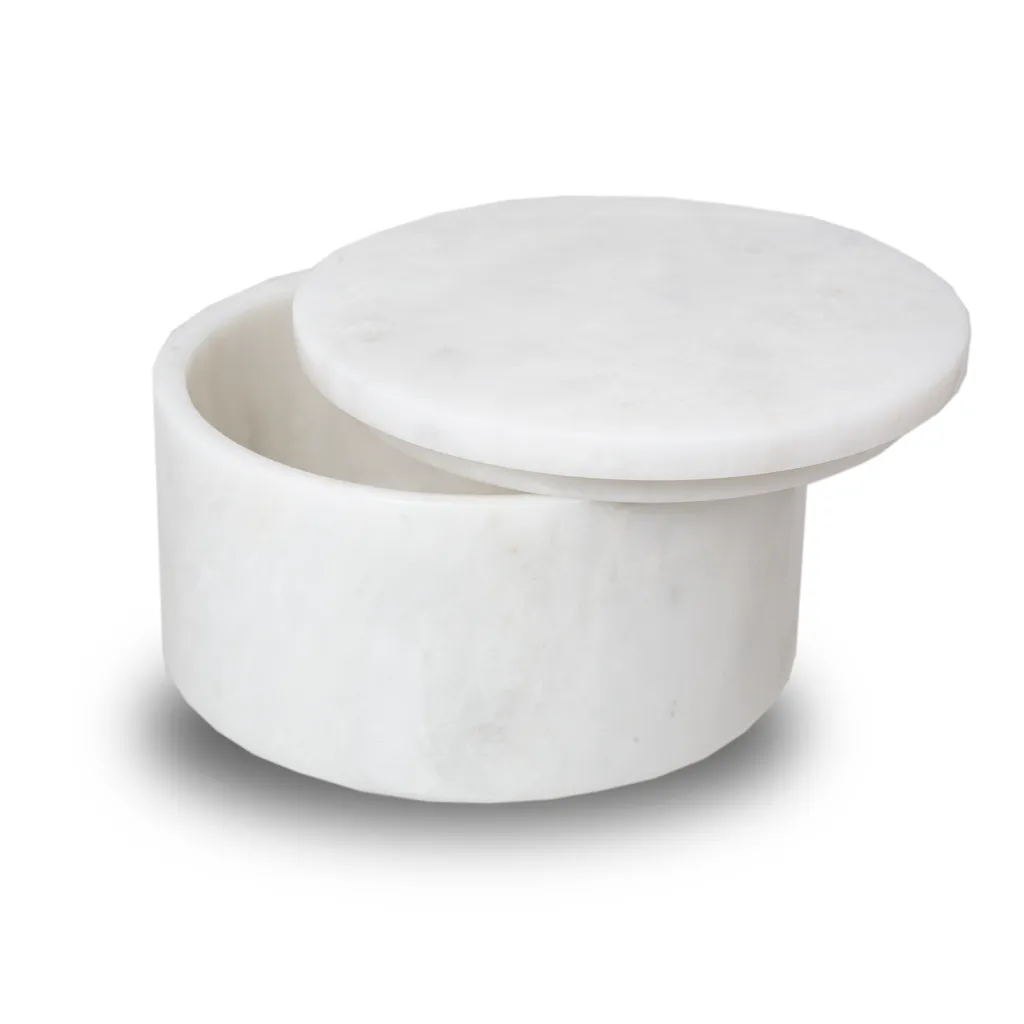 Genuine Marble Circular Keepsake Urn