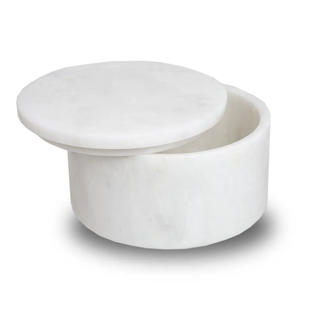Genuine Marble Circular Keepsake Urn