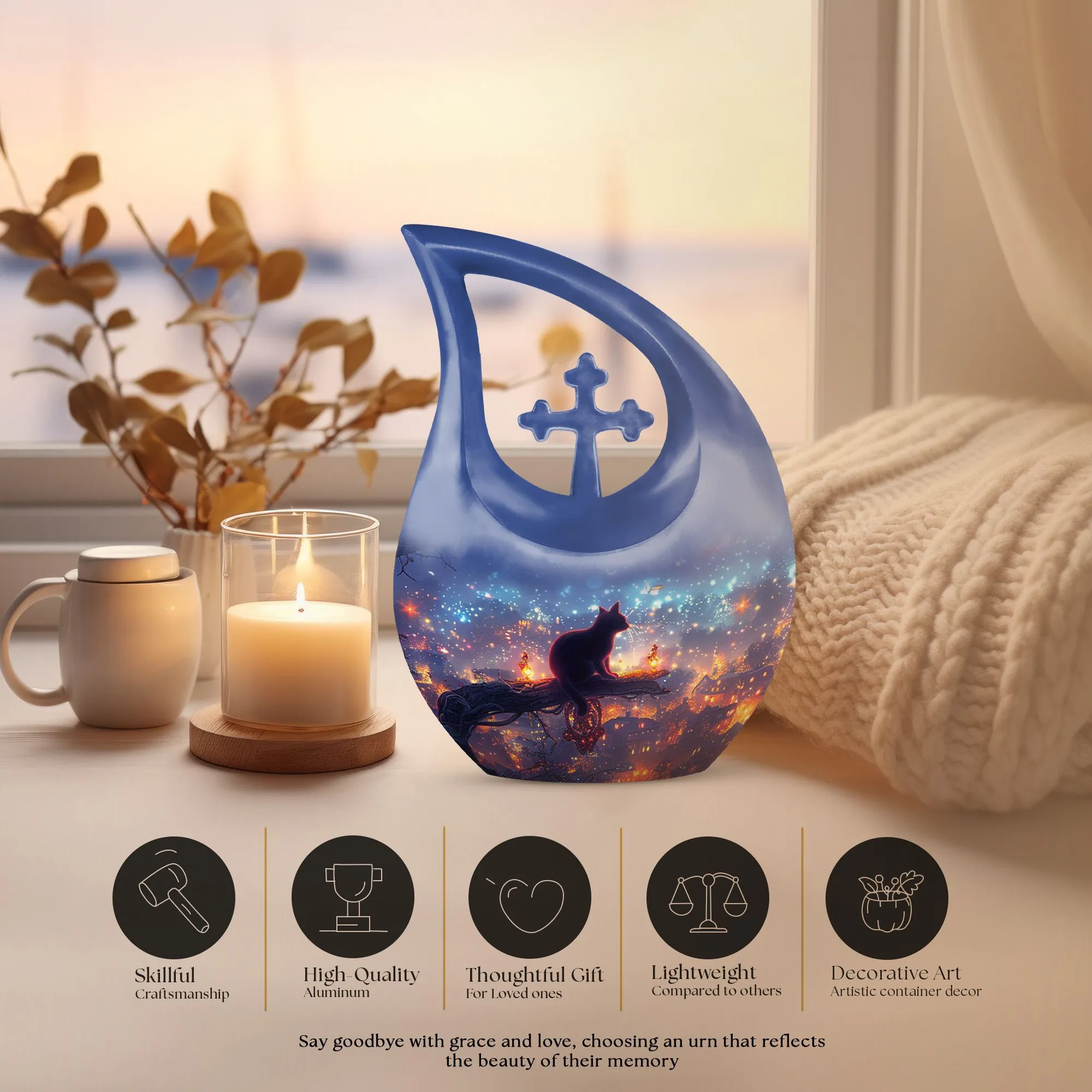 Glow Urn : Personalized Memorial Cremation Urn