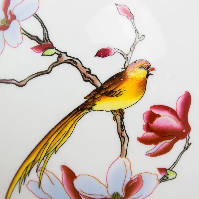 Golden Bird Ceramic Urn