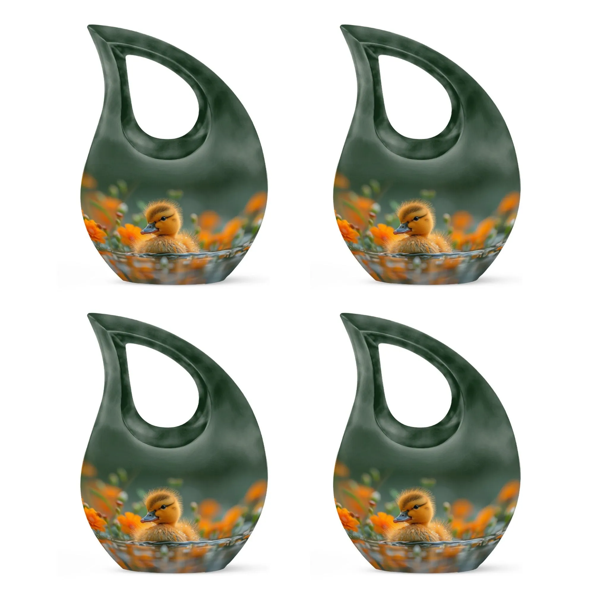 Golden Blossom Duckling Memorial Urn For Human Ashes