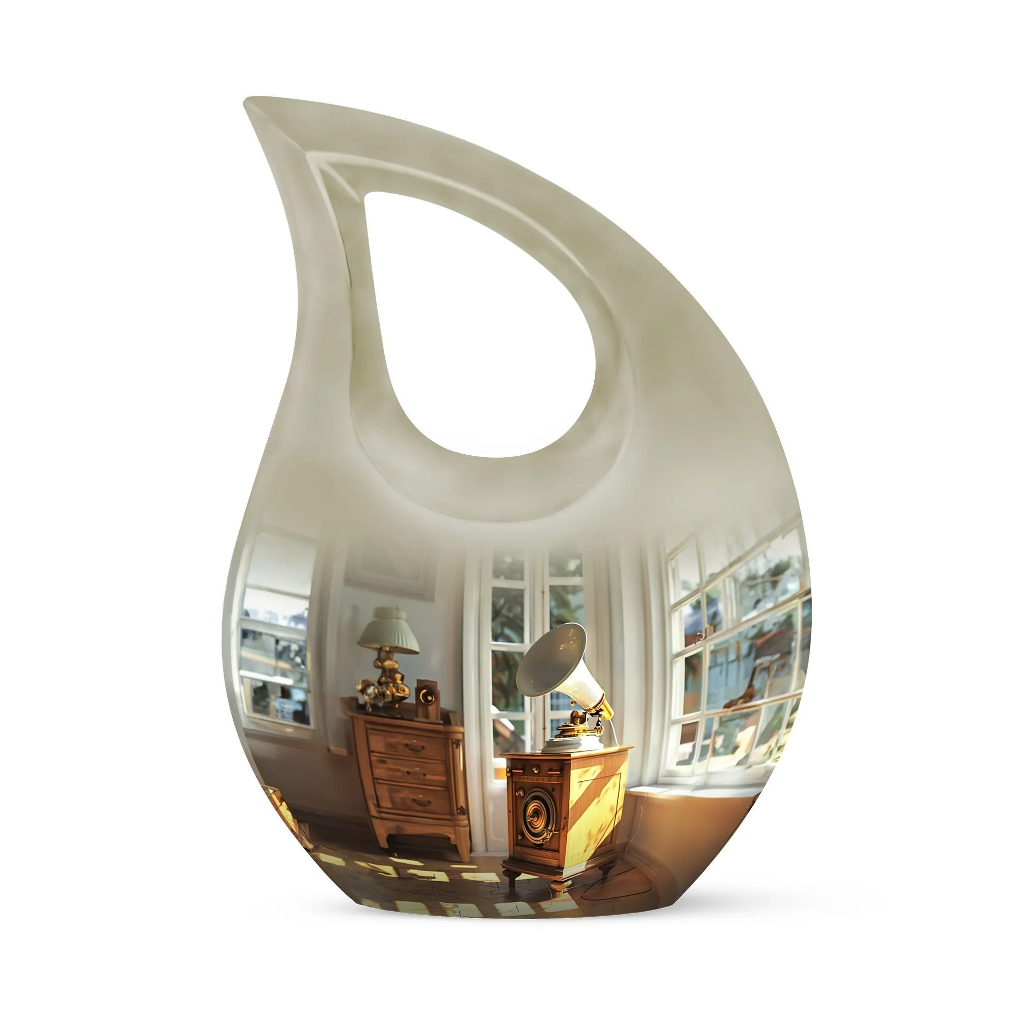 Gramophone Urn Harmony Small Memorial Tribute Companion Size