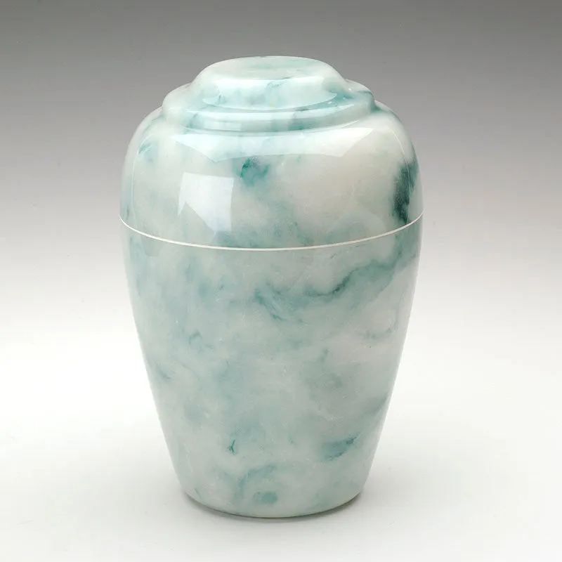 Grecian Cultured Onyx Urn in Teal