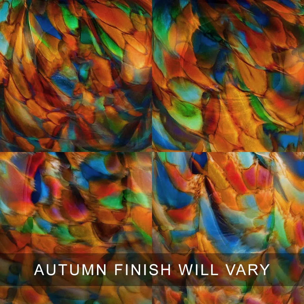 Hand Blown Glass Cremation Urn for Adults in Bella Autumn