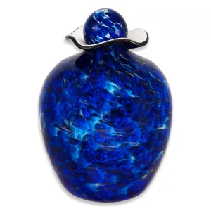 Hand Blown Glass Cremation Urn for Adults in Bella Water