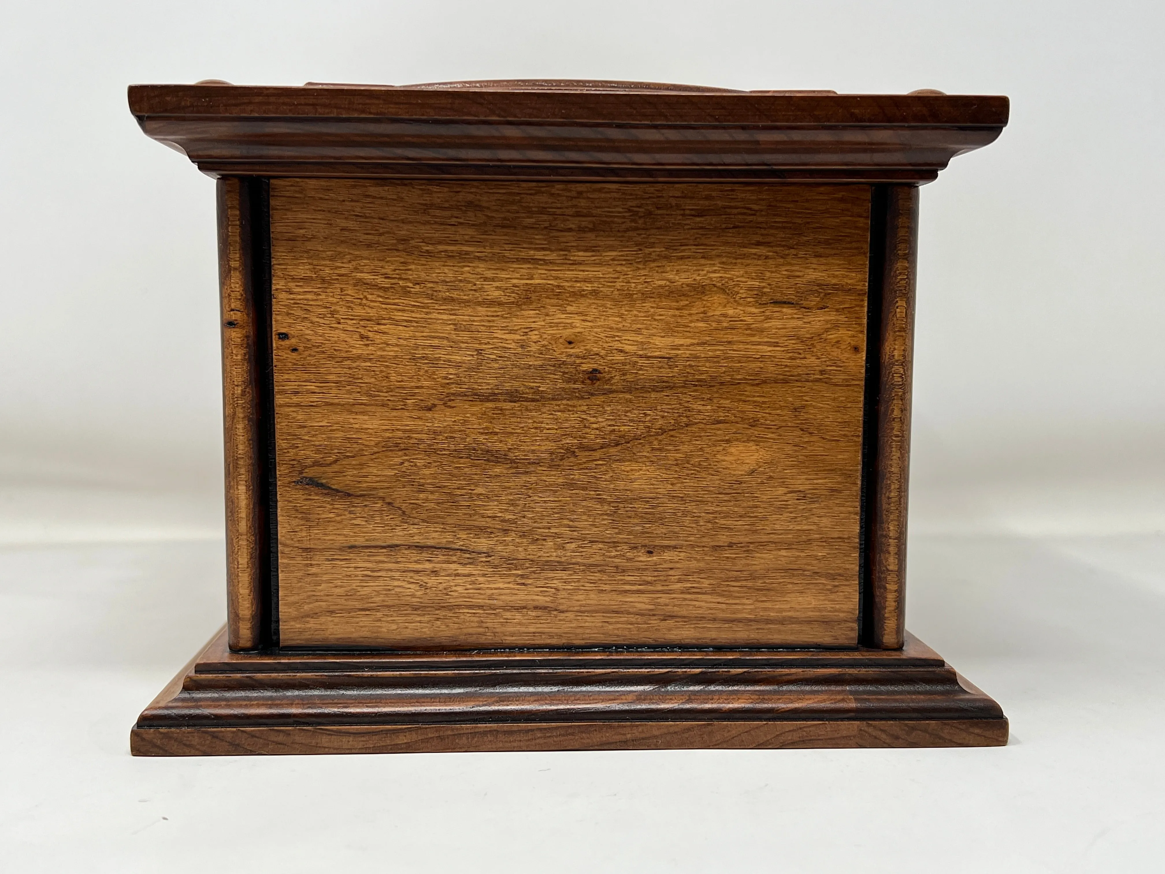 Hand-Carved Cremation Urn with Flowers and Butterflies