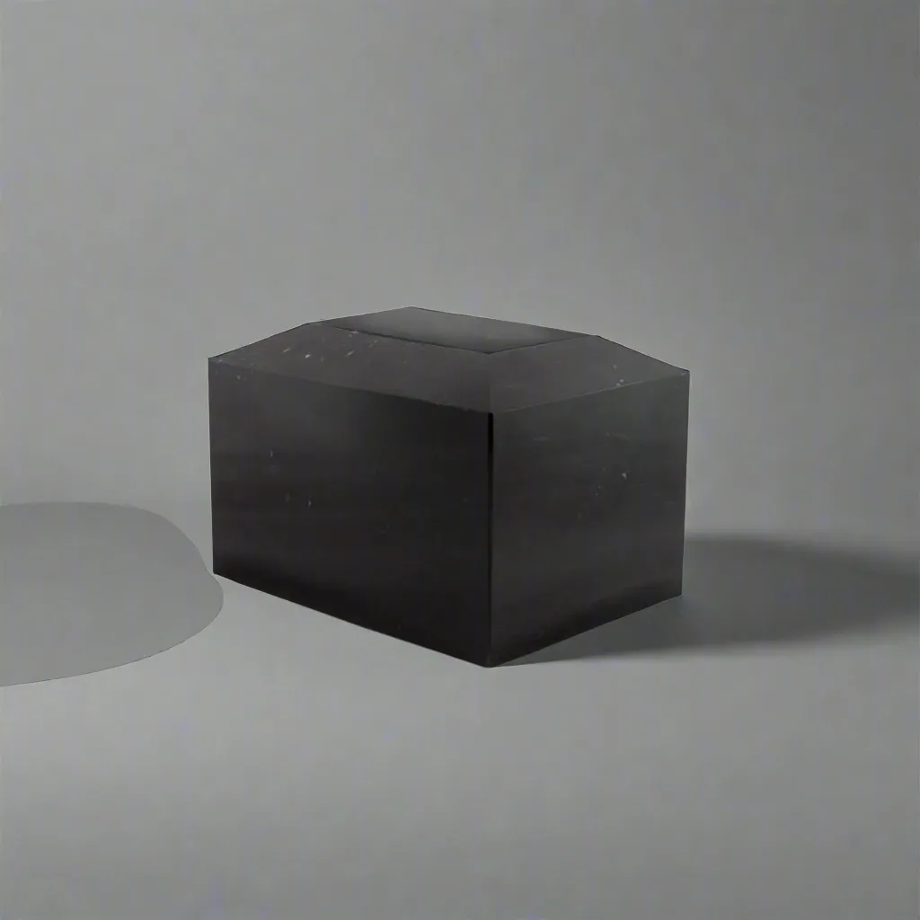 Hand Carved Genuine Black Marble Urn