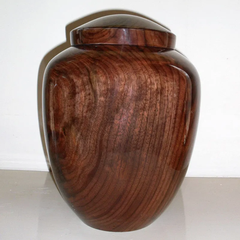 Hand Turned Pure Walnut Wood Companion Urn