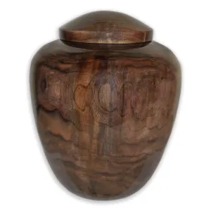 Hand Turned Pure Walnut Wood Companion Urn