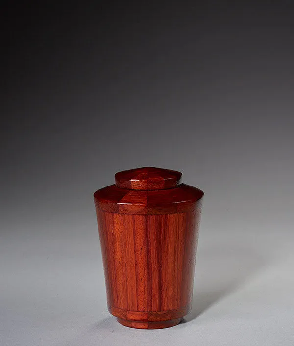 Hand Turned Wood Urn in Padauk