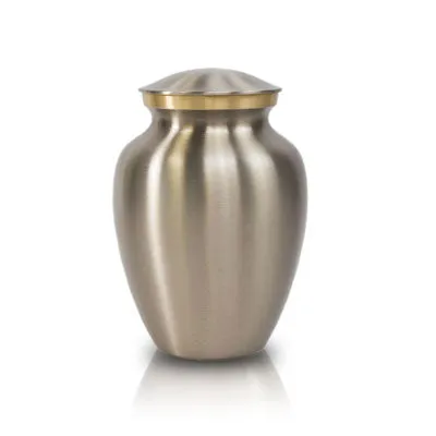 Handsome Pewter Pet Urn In Extra Small