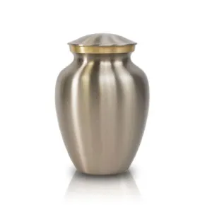 Handsome Pewter Pet Urn In Extra Small