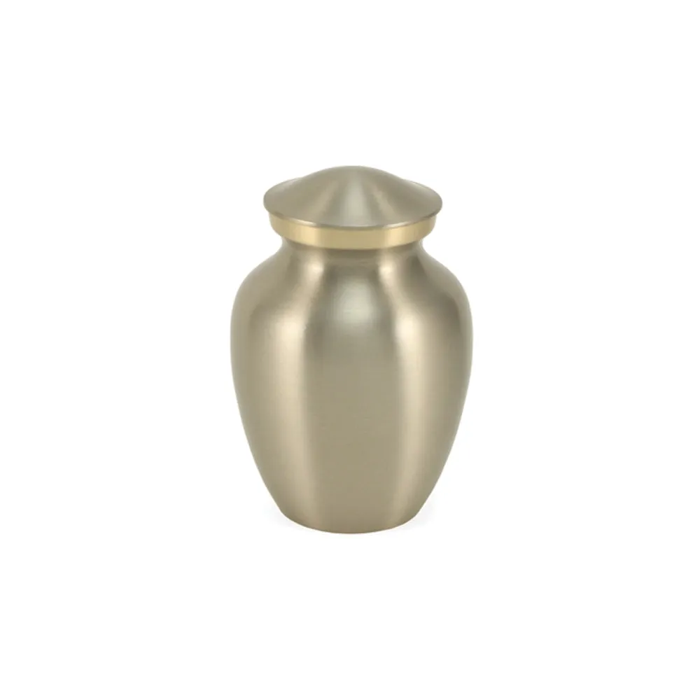 Handsome Pewter Pet Urn In Extra Small
