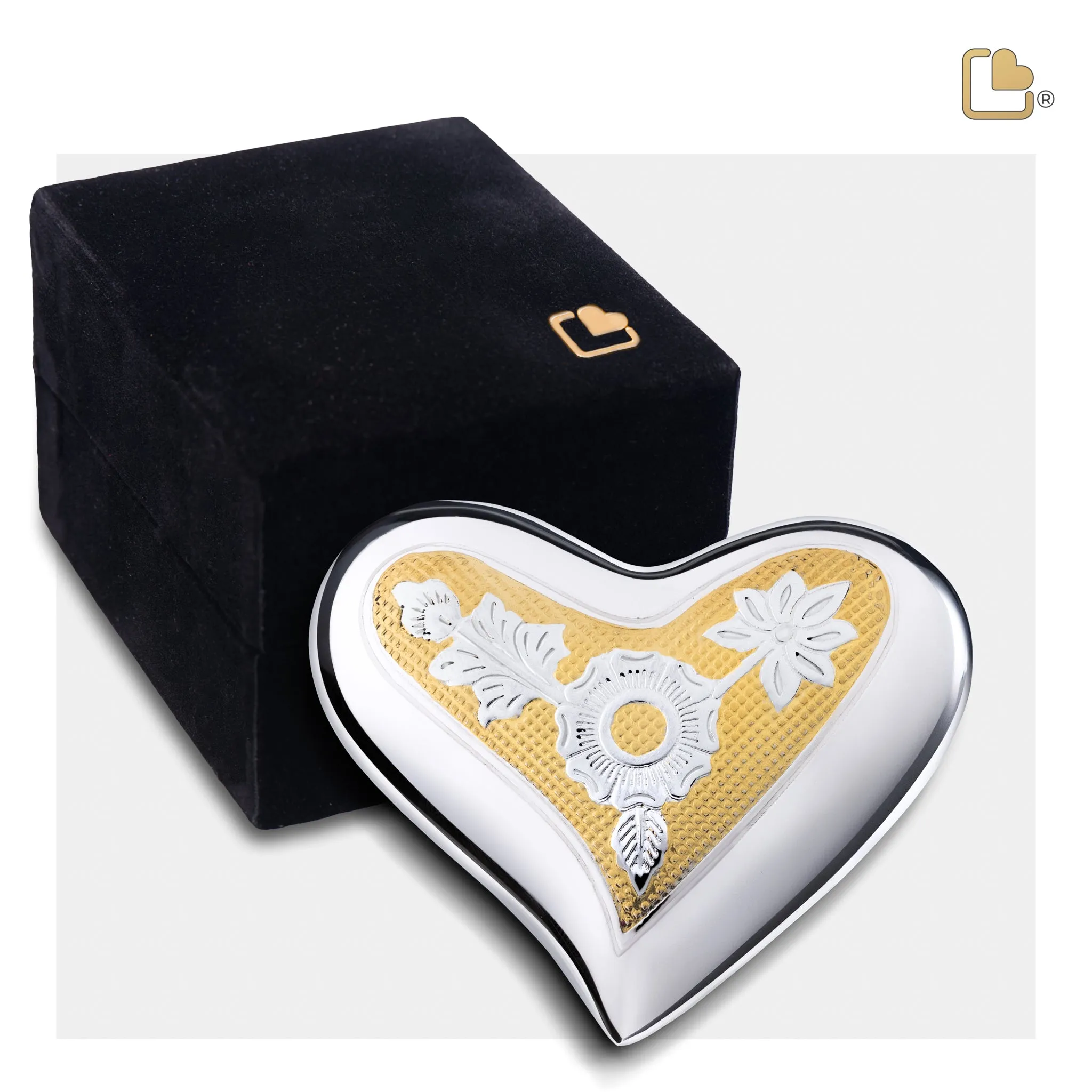 Heart Ornate Floral Cremation Urn - COMFORT by LoveUrns