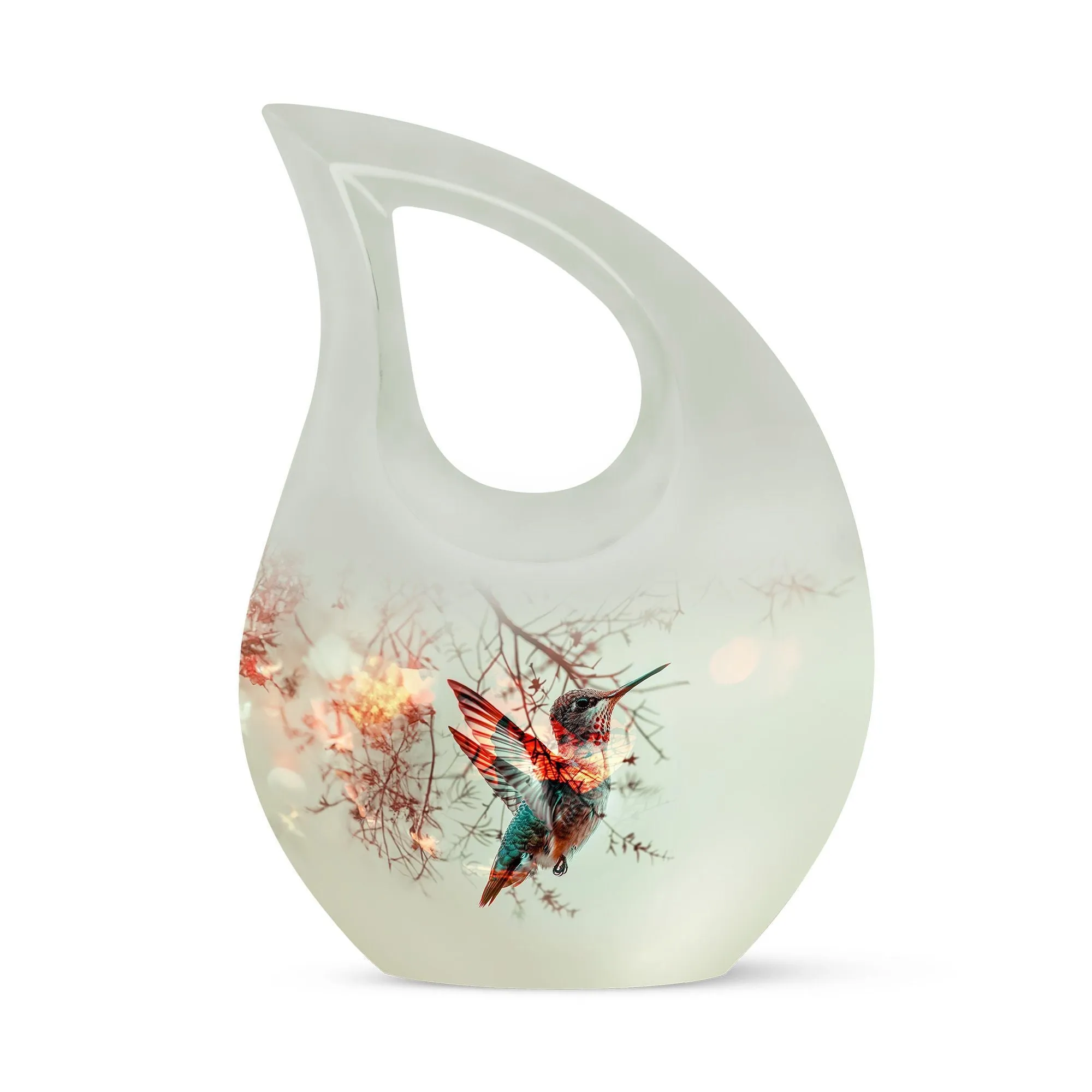 Humming Bird Tribute Urn For Ashes - Honourable Memory Metal Urn