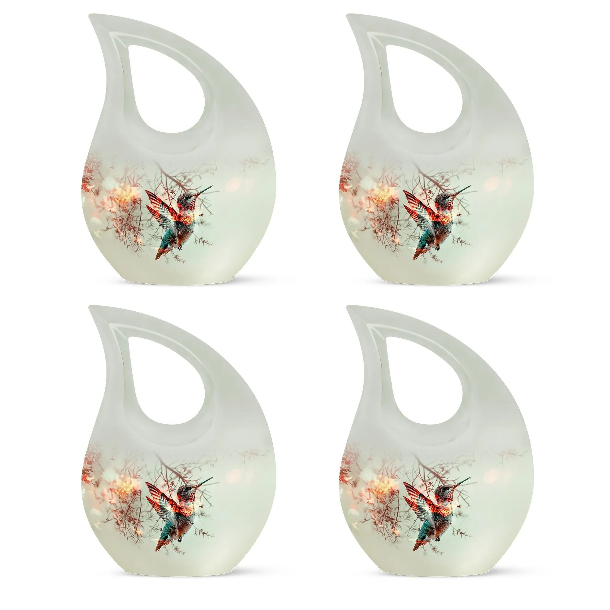 Humming Bird Tribute Urn For Ashes - Honourable Memory Metal Urn