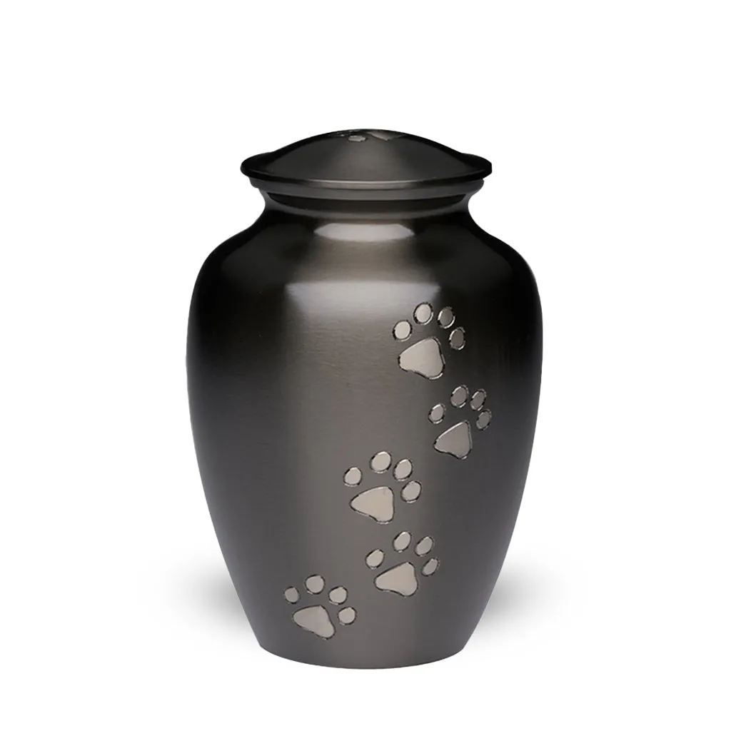 IMPERFECT SELECTION - MEDIUM  Brass Pet Urn -"Paws to Heaven"