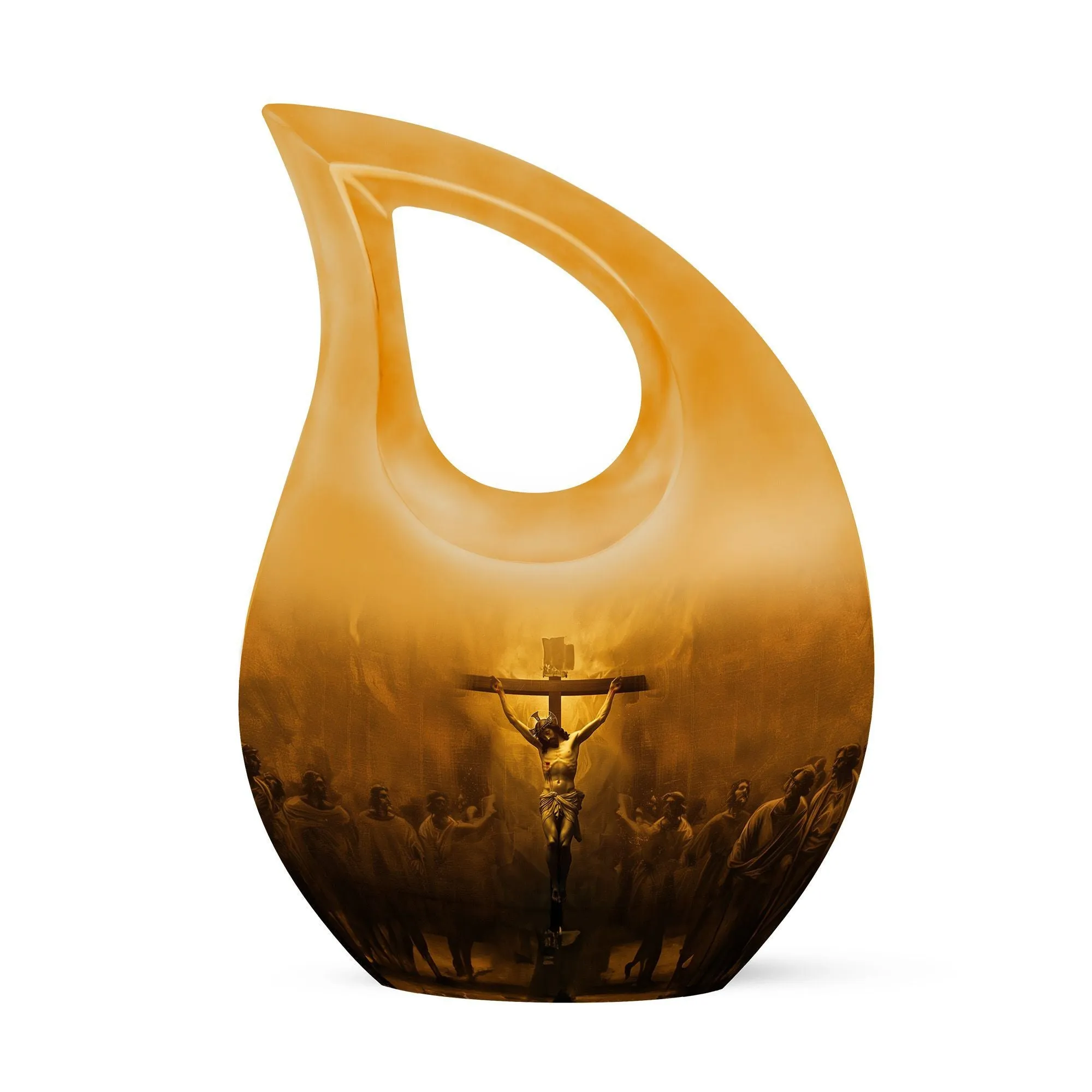 Jesus Cross Drop - Mini Memorial Tribute Container