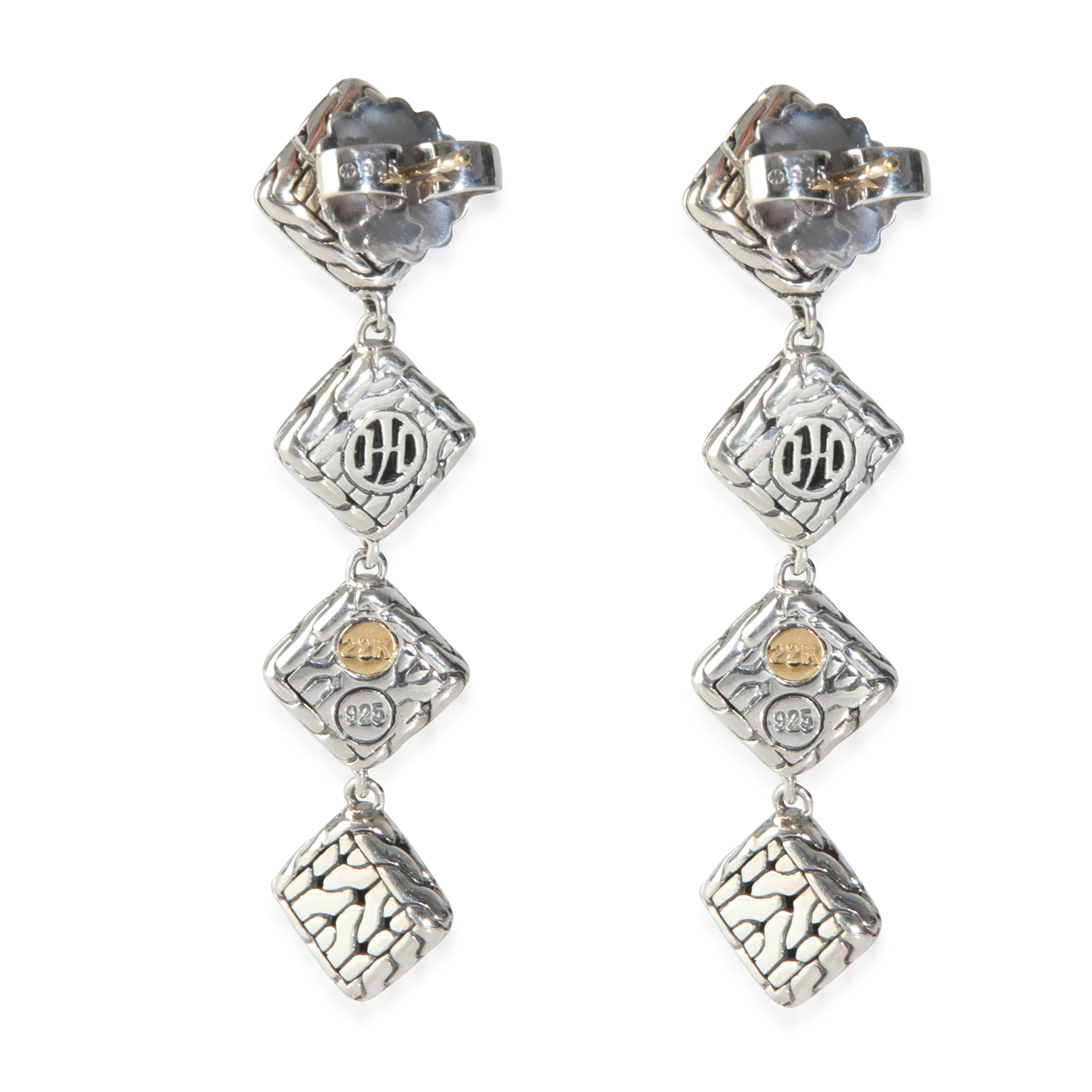 John Hardy Yellow Gold & Sterling Silver Palu Drop Earrings