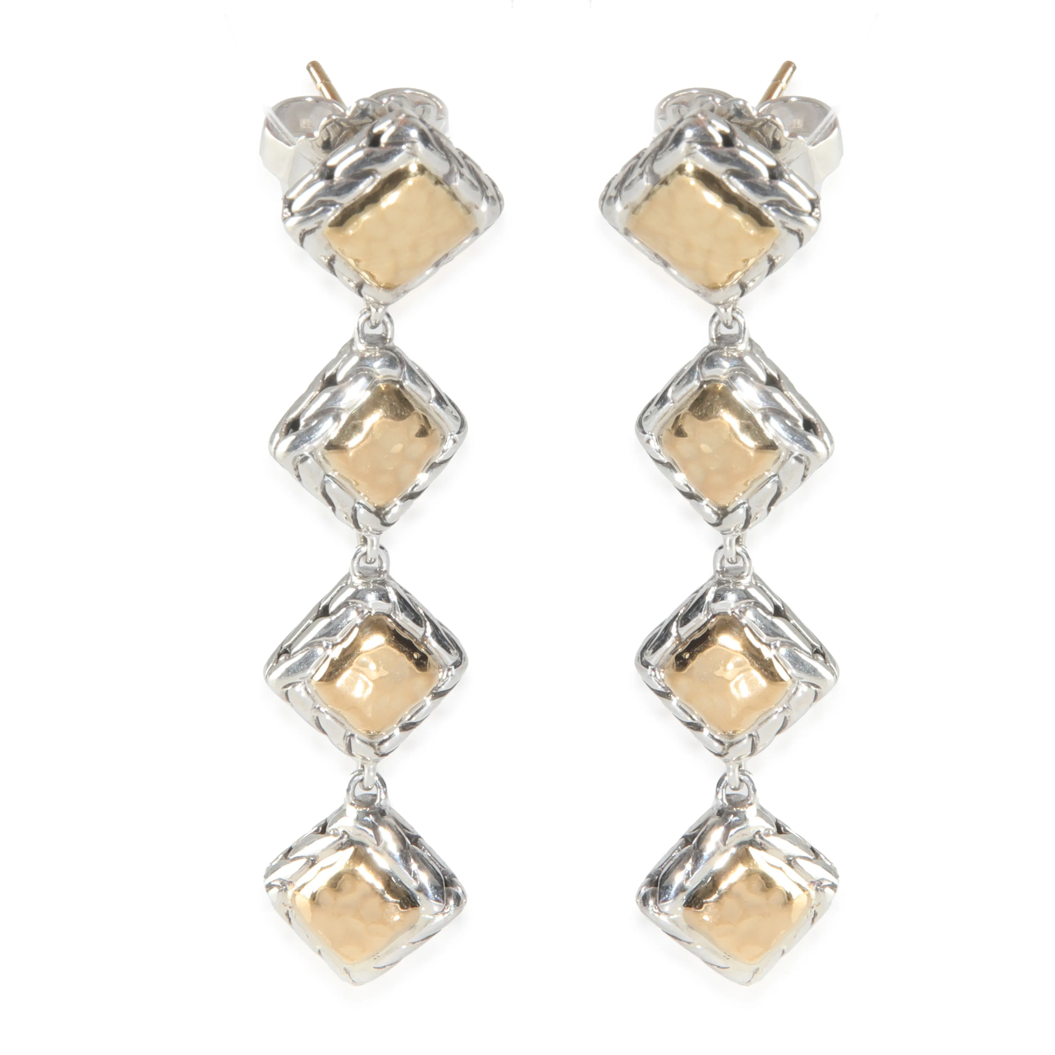 John Hardy Yellow Gold & Sterling Silver Palu Drop Earrings