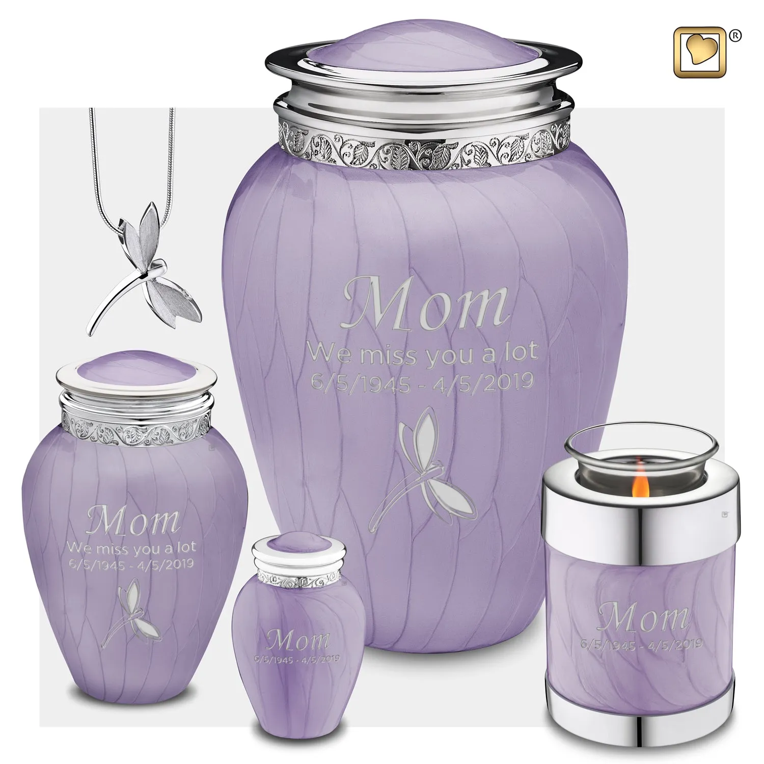 Keepsake Blessing Pearl Lavender Cremation Urn