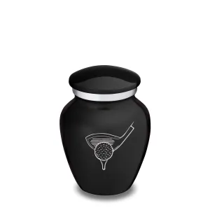 Keepsake Embrace Black Golfer Cremation Urn