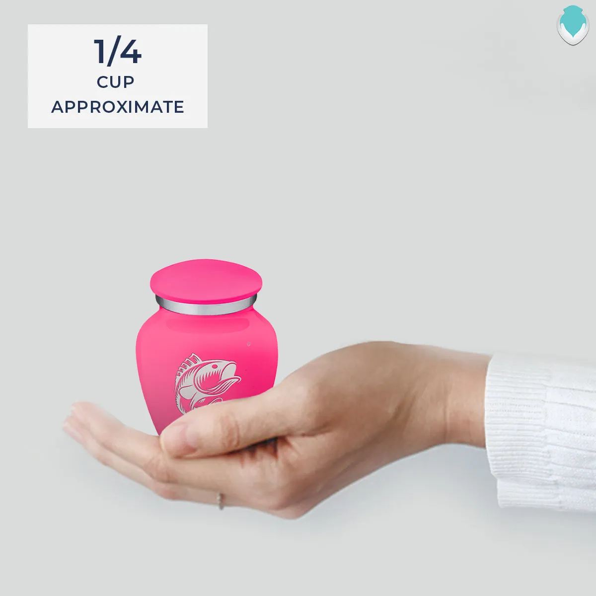 Keepsake Embrace Bright Pink Fish Cremation Urn