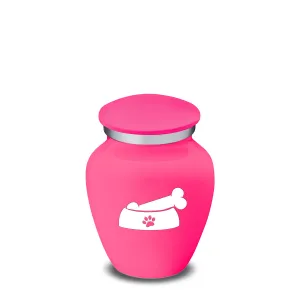 Keepsake  Embrace Bright Pink Pet Dog Bone Cremation Urn