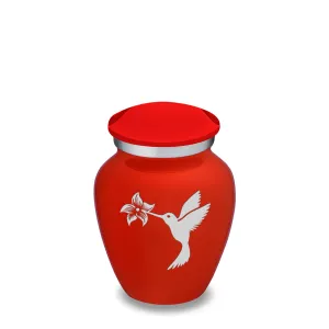 Keepsake Embrace Bright Red Hummingbird Cremation Urn