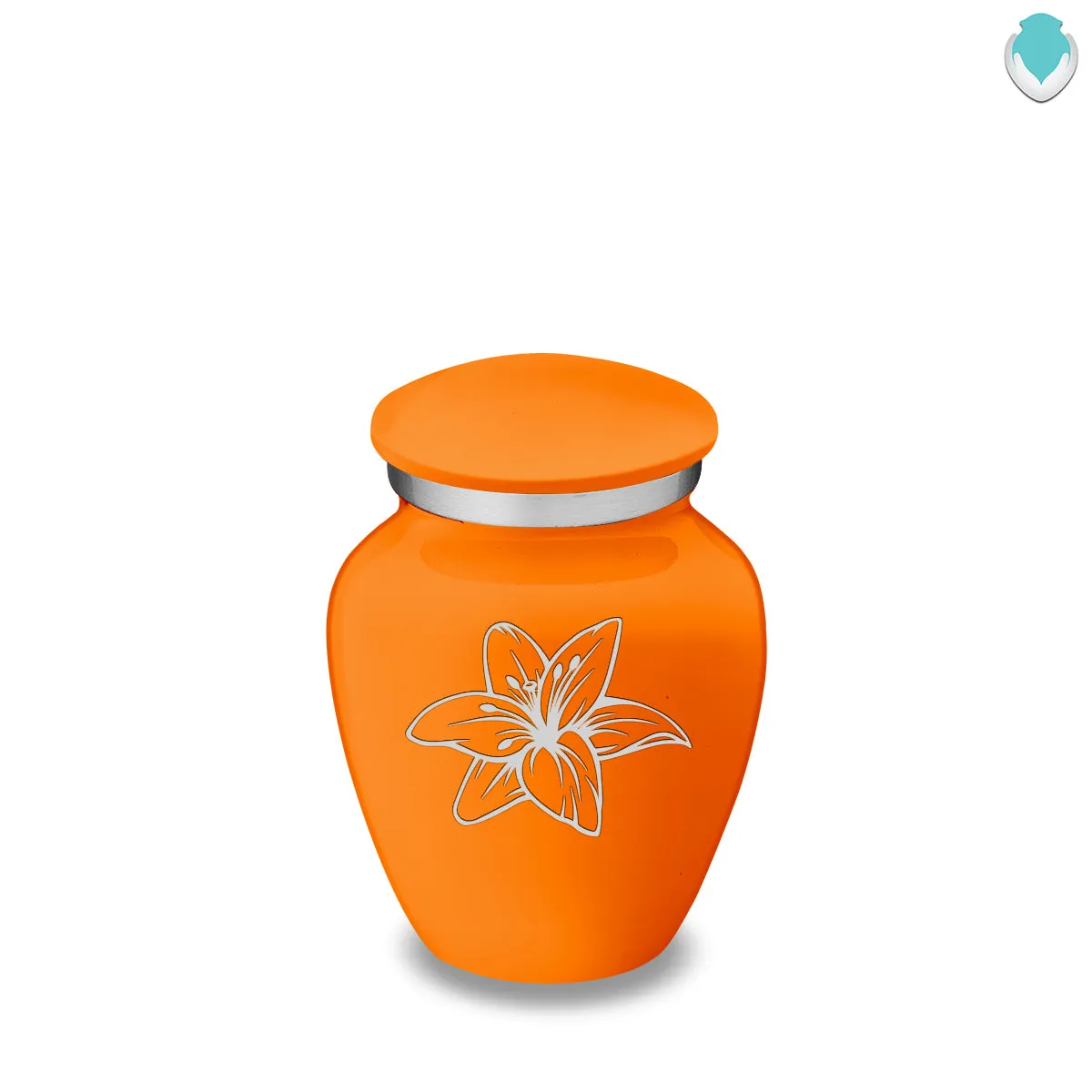 Keepsake Embrace Burnt Orange Lily Cremation Urn