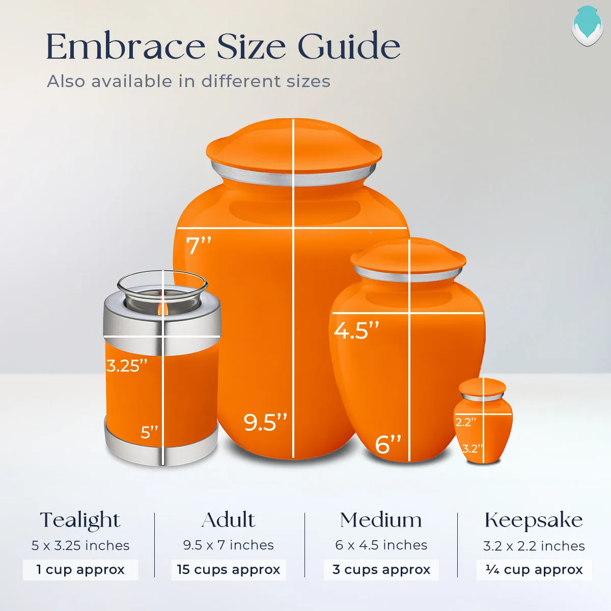 Keepsake Embrace Burnt Orange Motorcycle Cremation Urn
