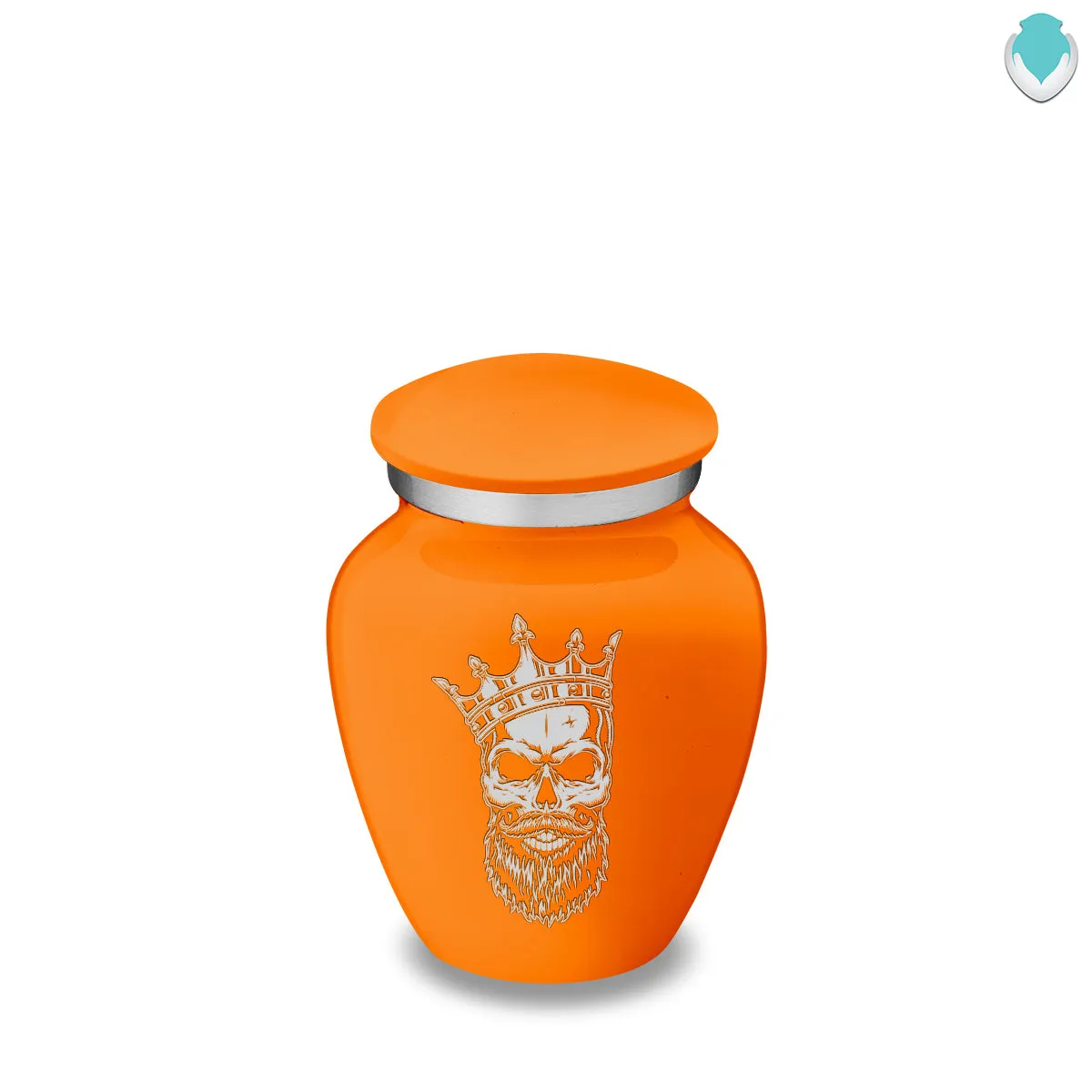 Keepsake Embrace Burnt Orange Skull Cremation Urn