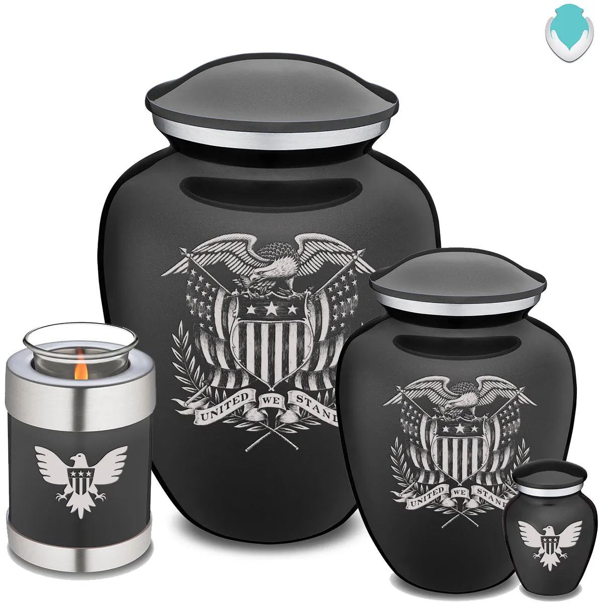 Keepsake Embrace Charcoal American Glory Cremation Urn