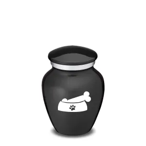 Keepsake  Embrace Charcoal Black Pet Dog Bone Cremation Urn