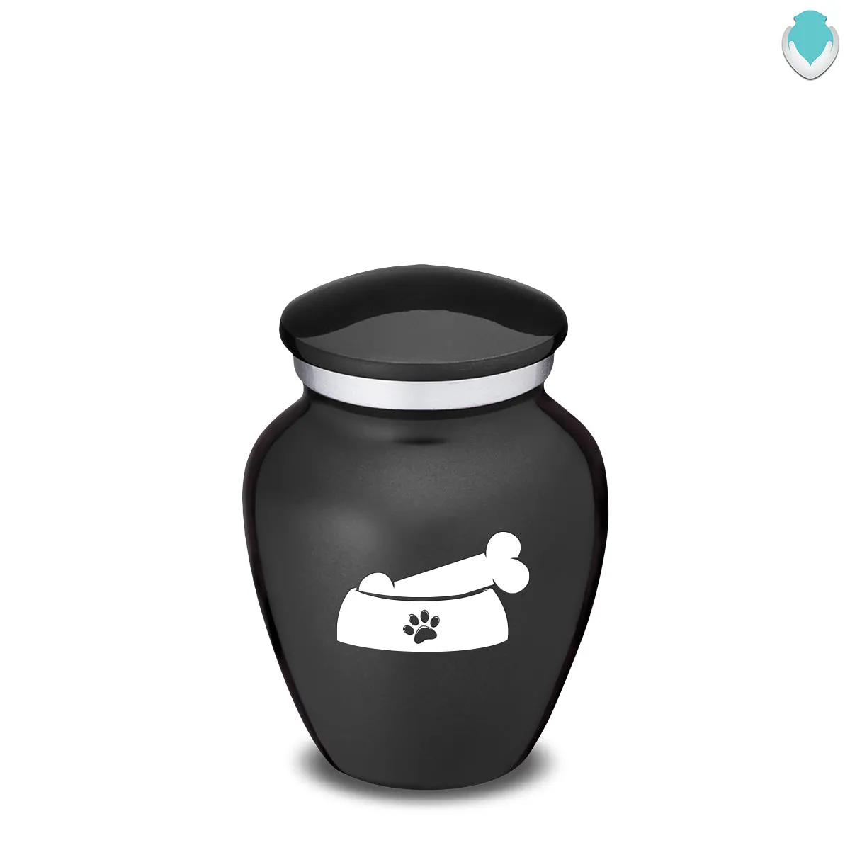 Keepsake  Embrace Charcoal Black Pet Dog Bone Cremation Urn