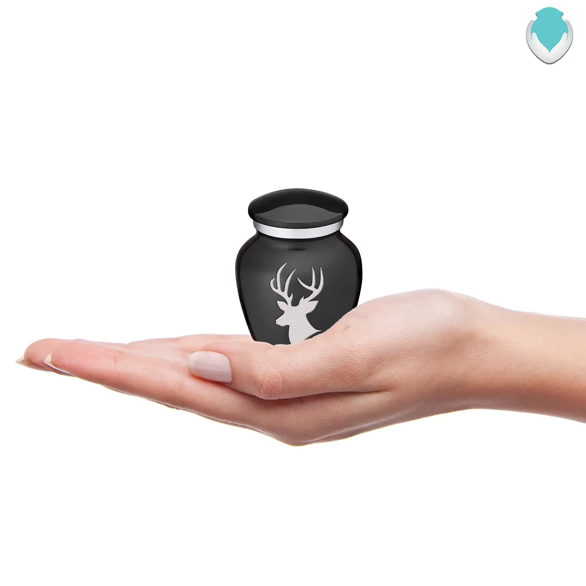 Keepsake Embrace Charcoal Deer Cremation Urn