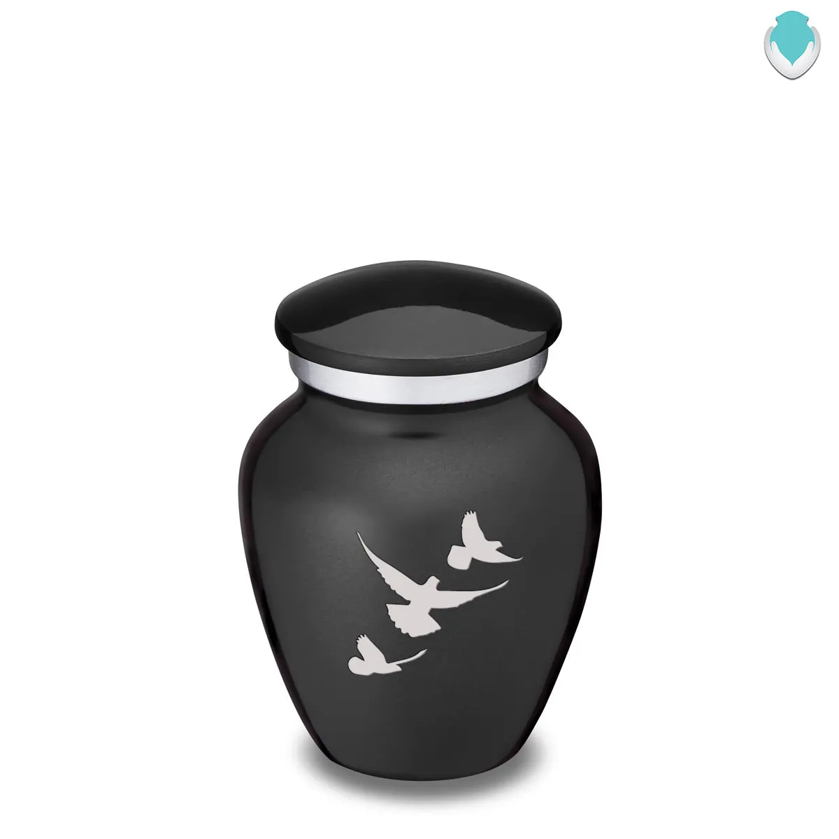 Keepsake Embrace Charcoal Doves Cremation Urn