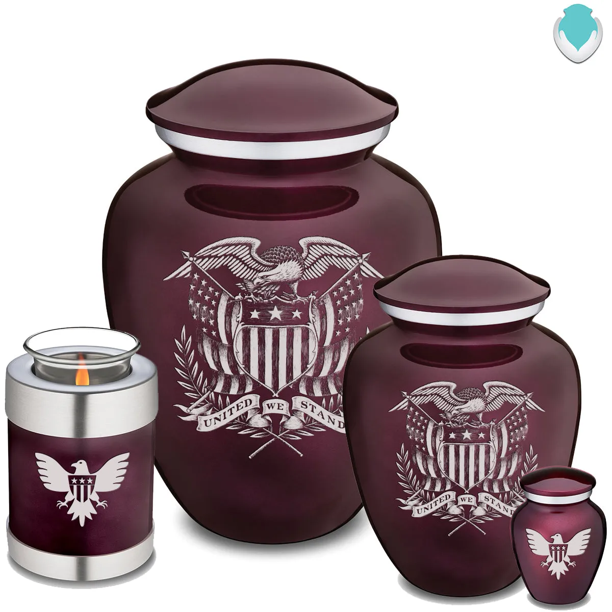 Keepsake Embrace Cherry Purple American Glory Cremation Urn