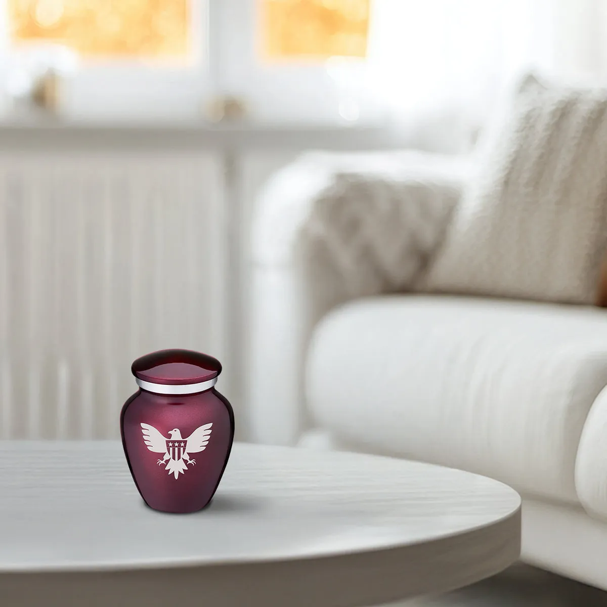 Keepsake Embrace Cherry Purple American Glory Cremation Urn