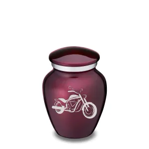 Keepsake Embrace Cherry Purple Motorcycle Cremation Urn