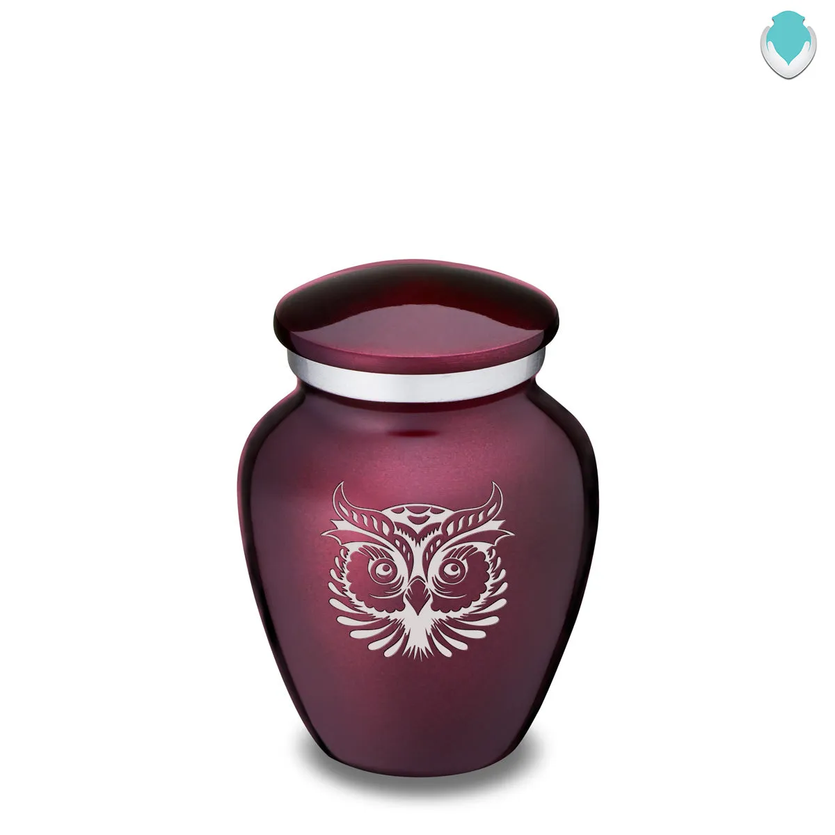 Keepsake Embrace Cherry Purple Owl Cremation Urn