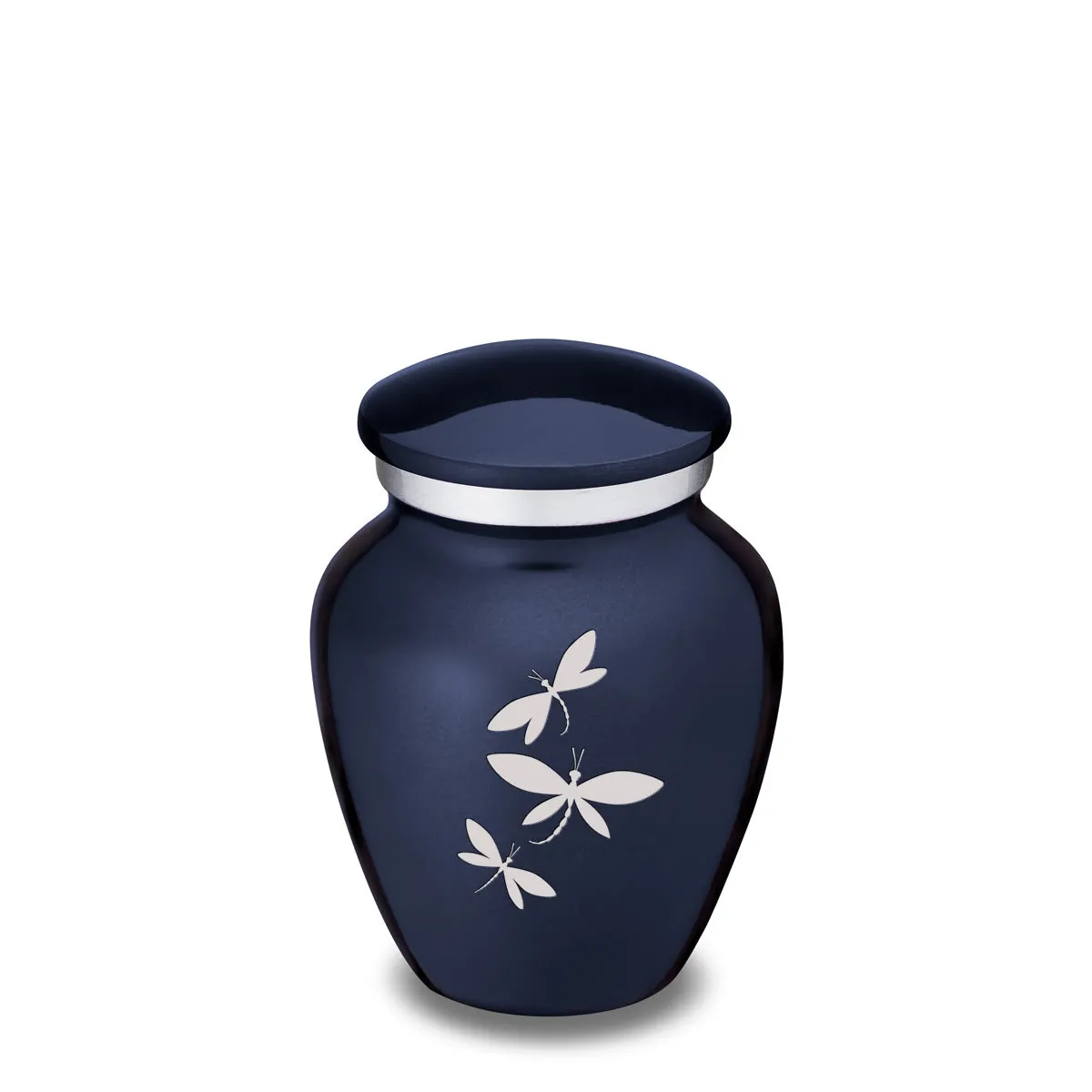 Keepsake Embrace Cobalt Blue Dragonflies Cremation Urn