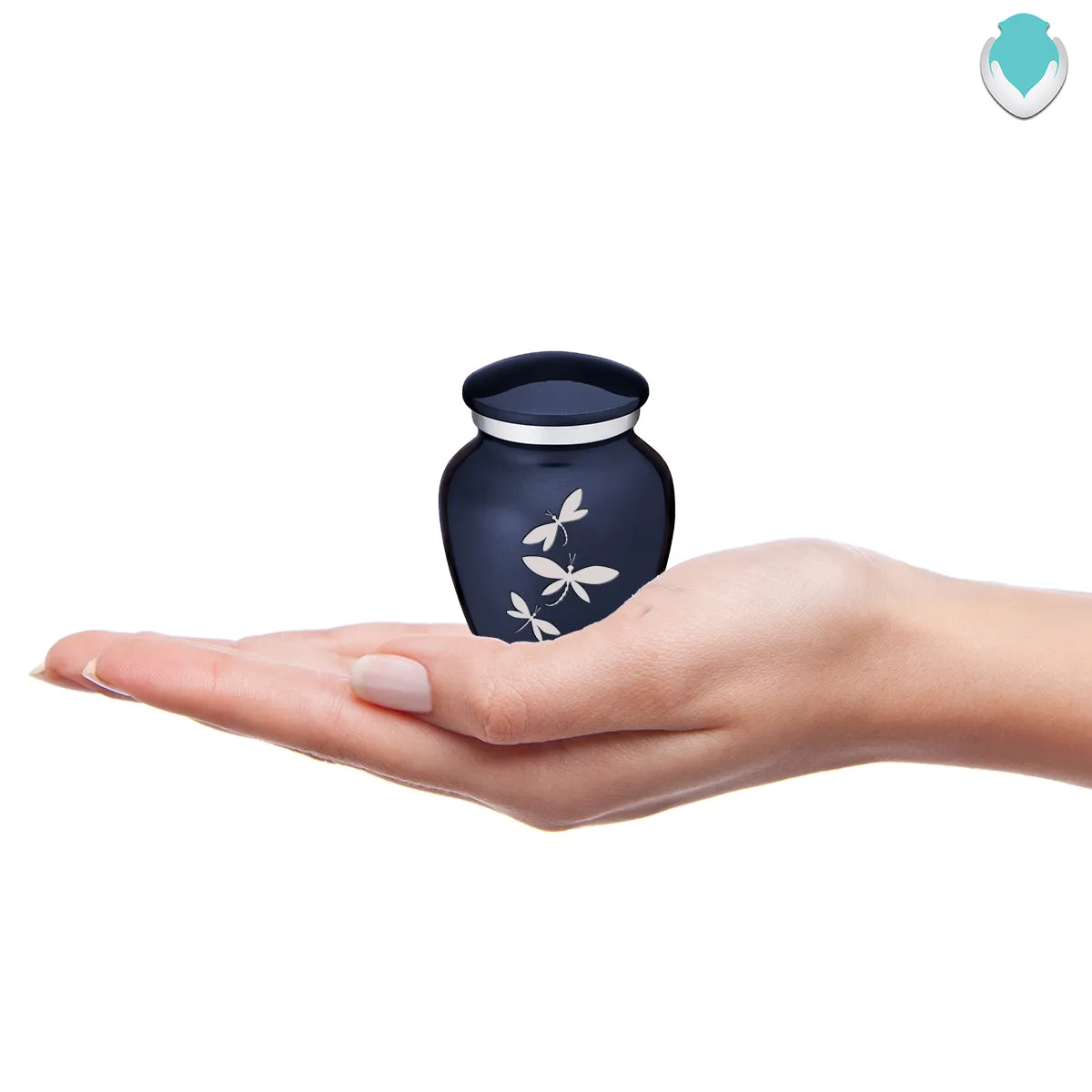 Keepsake Embrace Cobalt Blue Dragonflies Cremation Urn